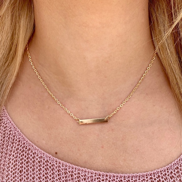 Jewelry - 🔥GOLD BAR NECKLACE🔥Minimalist Statement Necklace Kim K